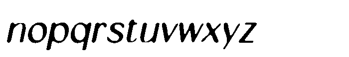 Canpile Blur Italic Font LOWERCASE