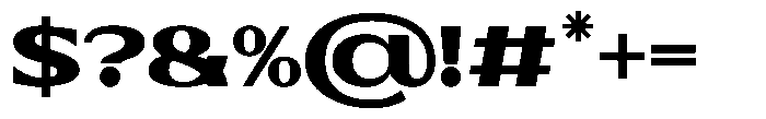 Cantilos Bold Font OTHER CHARS