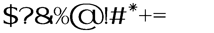 Cantilos Thin Font OTHER CHARS
