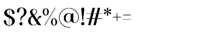 Capicu Display Medium Font OTHER CHARS