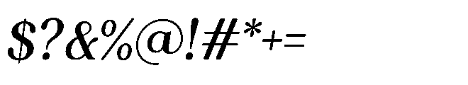 Capicu Medium Italic Font OTHER CHARS