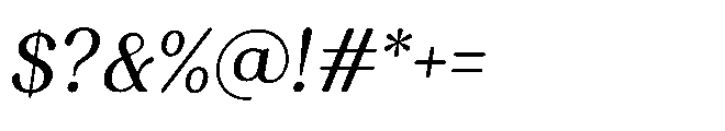 Capicu Regular Italic Font OTHER CHARS