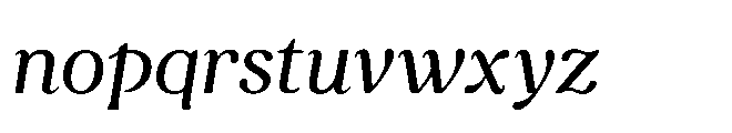 Capicu Regular Italic Font LOWERCASE