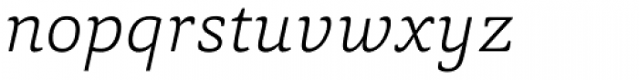 Capita ExtraLight Italic Font LOWERCASE