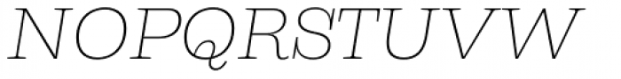 Capital Serif Extra Light Italic Font UPPERCASE