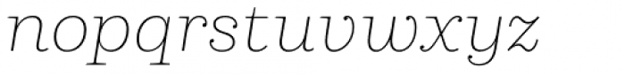 Capital Serif Extra Light Italic Font LOWERCASE