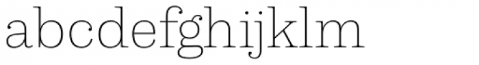 Capital Serif Extra Light Font LOWERCASE