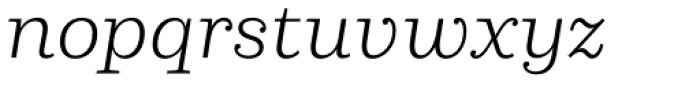 Capital Serif Light Italic Font LOWERCASE