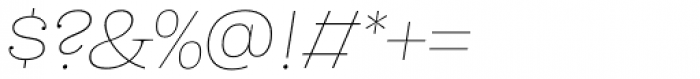 Capital Serif Thin Italic Font OTHER CHARS