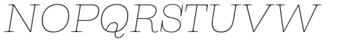Capital Serif Thin Italic Font UPPERCASE