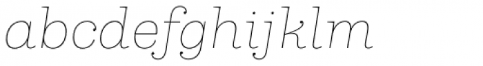 Capital Serif Thin Italic Font LOWERCASE
