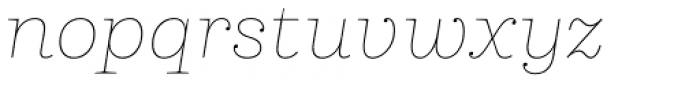 Capital Serif Thin Italic Font LOWERCASE