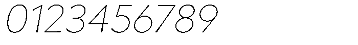 Capitale Thin Italic Font OTHER CHARS