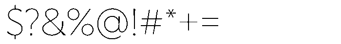 Capitale Thin Font OTHER CHARS