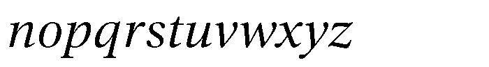 Caprano Italic Font LOWERCASE