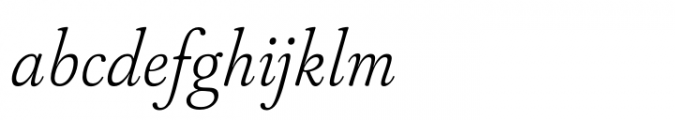 Capricho Extralight Italic Font LOWERCASE