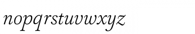 Capricho Extralight Italic Font LOWERCASE