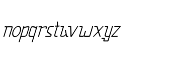 Capricorn Serif Thin Italic Font LOWERCASE