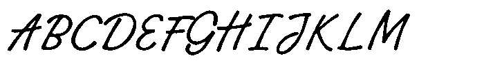 Caprint Script Font UPPERCASE