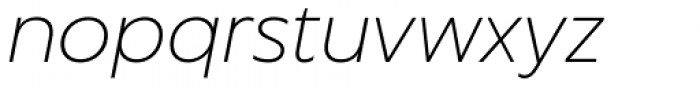 Captura Thin Italic Font LOWERCASE