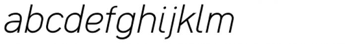 Caracas Thin Italic Font LOWERCASE