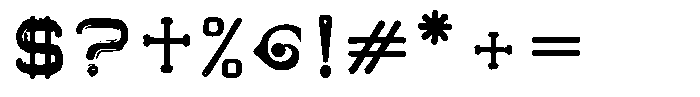 Carbon Steel Bold Font OTHER CHARS