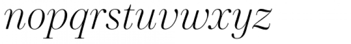 Cardillac Extra Light Italic Font LOWERCASE