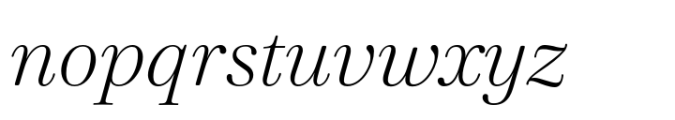 Cardillac Text Extralight Italic Font LOWERCASE
