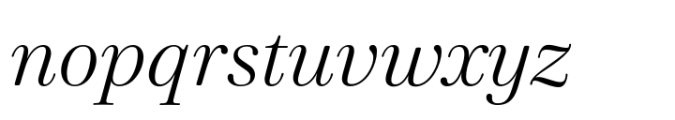 Cardillac Text Light Italic Font LOWERCASE