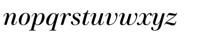 Cardillac Text Medium Italic Font LOWERCASE
