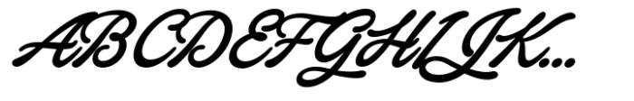 Careera Script Bold Italic Font UPPERCASE