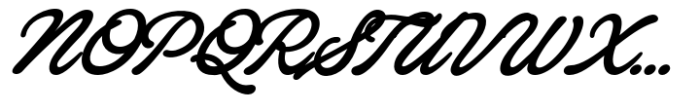 Careera Script Bold Italic Font UPPERCASE