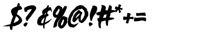 Cargano Brush Font OTHER CHARS