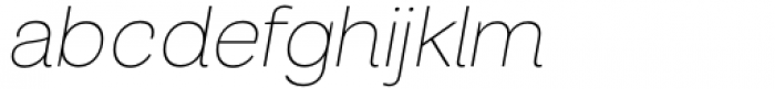 Caribantu Thin Oblique Font LOWERCASE