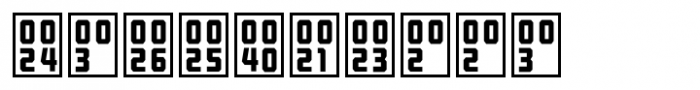 Caribe Digits Font OTHER CHARS