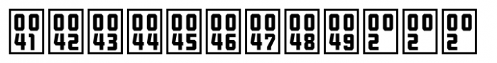 Caribe Digits Font UPPERCASE