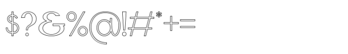 Carmana Outline Font OTHER CHARS