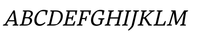 Carole Serif Light Italic Font UPPERCASE