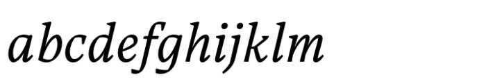 Carole Serif Light Italic Font LOWERCASE