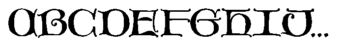 Carolingian Medieval Font UPPERCASE
