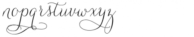 Carolyna Curvy Font LOWERCASE