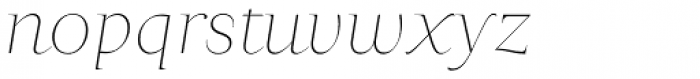 Carot Display Thin Italic Font LOWERCASE
