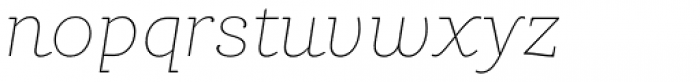 Carot Slab Thin Italic Font LOWERCASE
