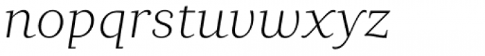 Carot Text Extra Light Italic Font LOWERCASE