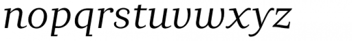 Carot Text Light Italic Font LOWERCASE