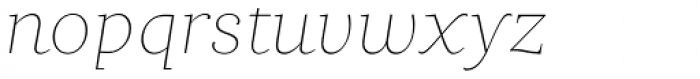 Carot Text Thin Italic Font LOWERCASE