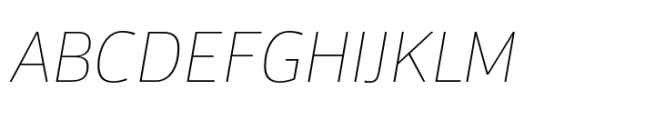 Carouge Pro Thin Italic Font UPPERCASE