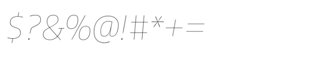 Carouge Pro Ultra Thin Italic Font OTHER CHARS