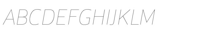 Carouge Pro Ultra Thin Italic Font UPPERCASE