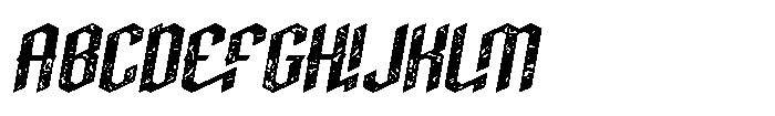 Carpenter Italic Texture Font UPPERCASE